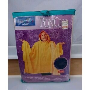 Vintage Poncho Chromatic by Totes Blue Rain Poncho Women's Size‎ Medium - Large